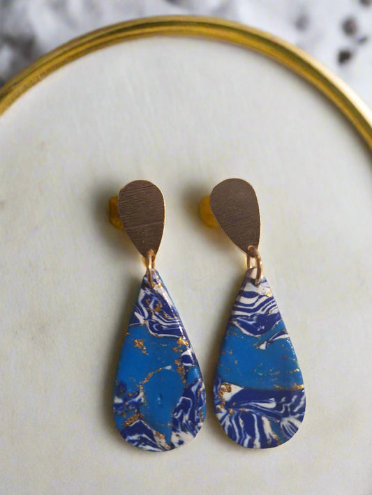 Marbled Tear Drop Earrings